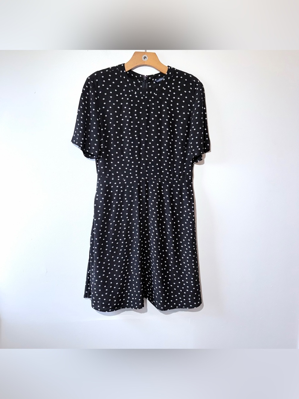Calvin Klein Black Star-Print Dress size XS